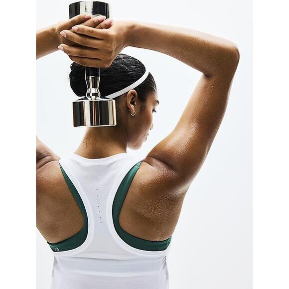 ATHLETA Women's Grid Knit Singlet Tank Size S In Bright White - Picture 2 of 14